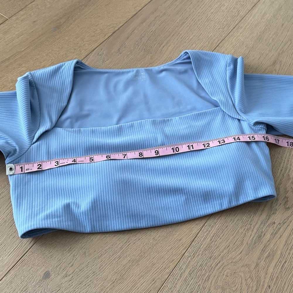 OFFLINE By Aerie Real Me XTRA Ribbed Long Sleeve Bra Top Large - Picture 6 of 7